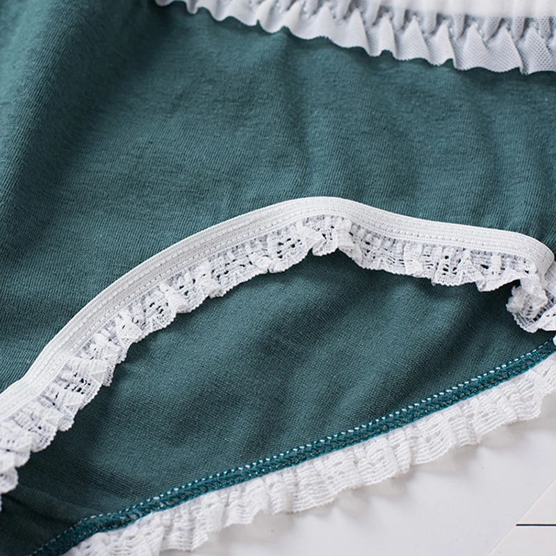 

Underwear Set 5 Pcs Women Cotton Panties Sexy Lace Underpants Low Waist Seamless Briefs Girls Lovely Underwear Female Lingerie