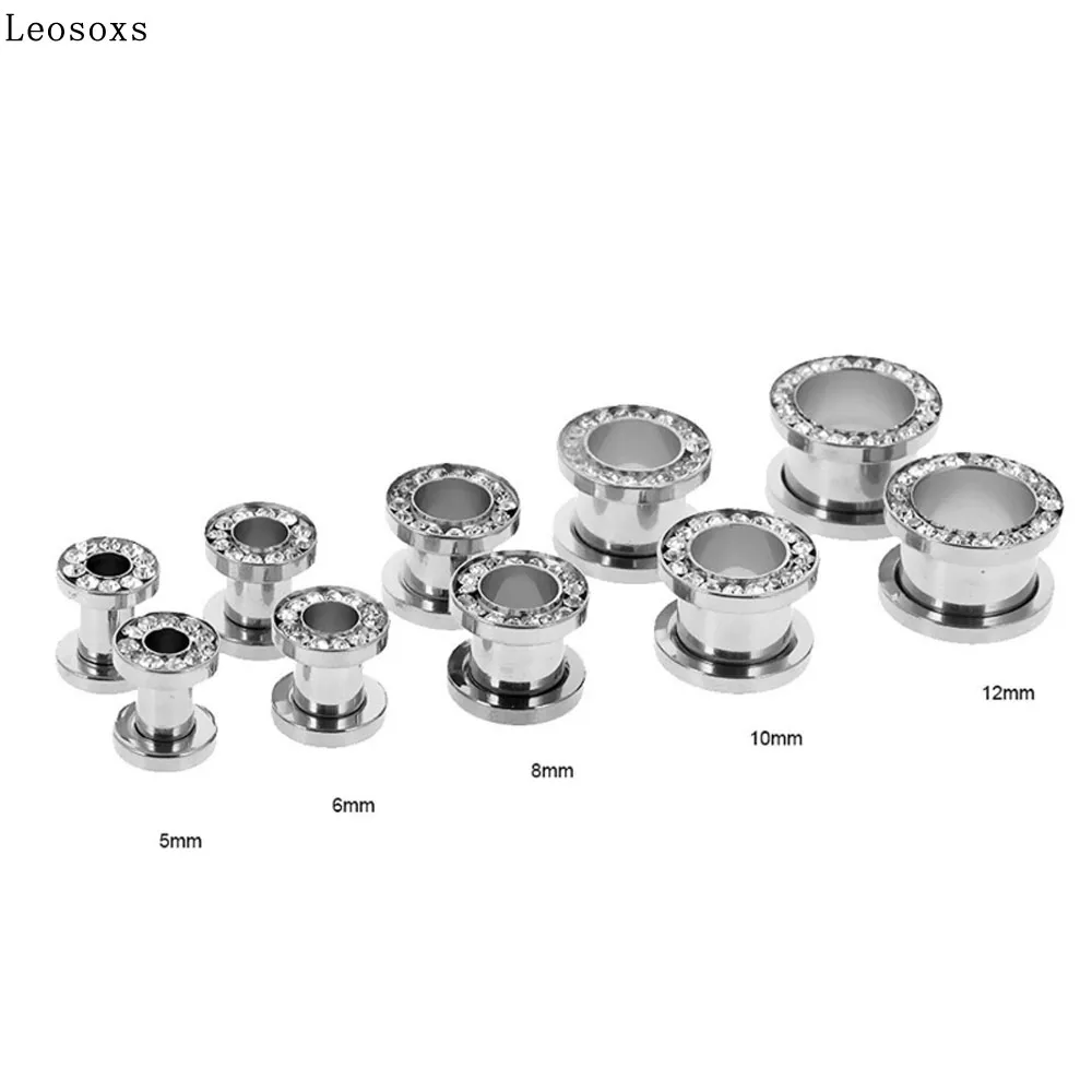 

Leosoxs 1 piece Hot Selling Stainless Steel Ear Expander Metal Pulley Auricle Body Piercing Jewelry plugs and tunnels