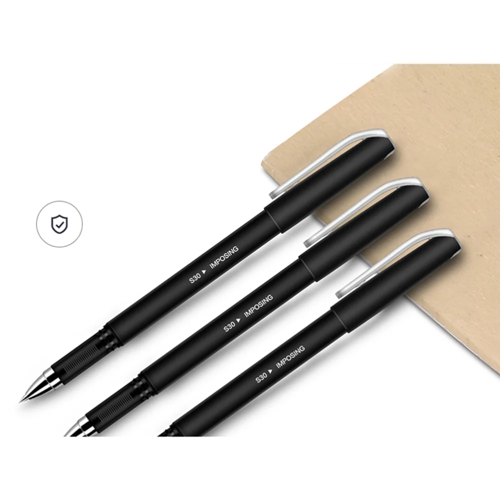 

6pcs 0.5mm Black Ink Carbon Pen Business School Office Work Pen