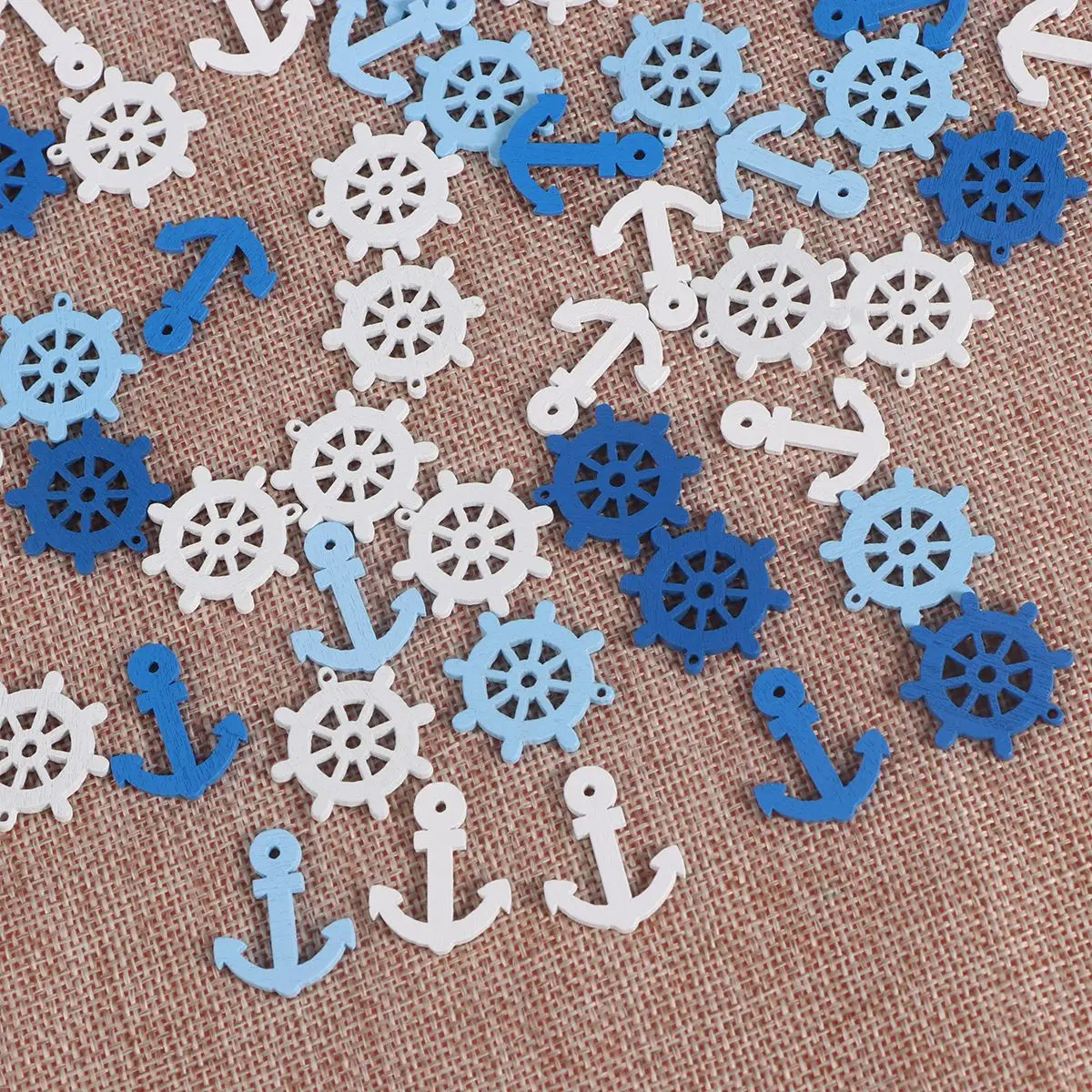 100 шт. деревянные детали якорь выдалбливают ремесло украшения Деревянный