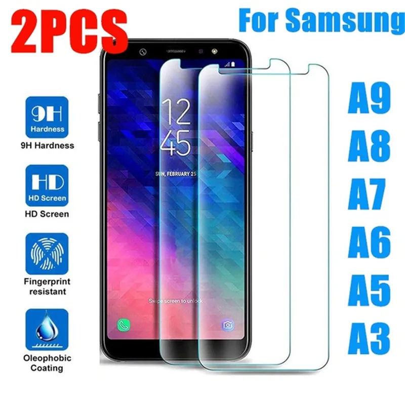 Закаленное стекло 9H Защитная пленка для экрана Samsung Galaxy A3 A5 A6 A7 A8 PLUS A9 2016 2017 2018 |