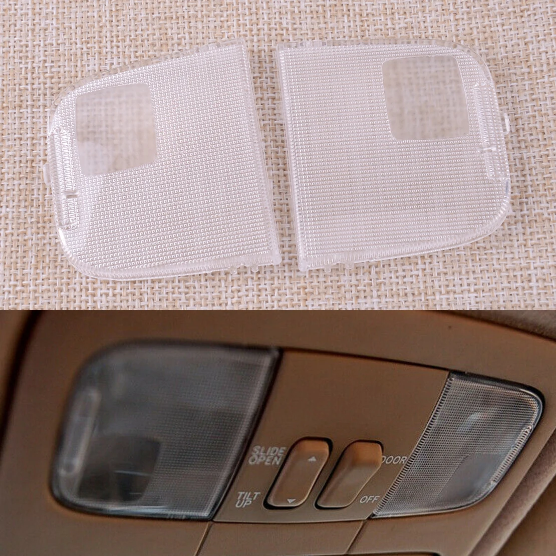 

1 Pair Car Front Roof Reading Light Map Lamp Lens Shell Cover Fit For Toyota Prado FJ120 2009 2008 2007 2006 2005 2004 2003