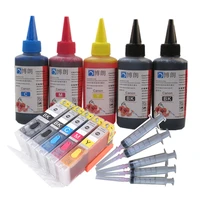 pgi570 refillable ink cartridge for canon mg5750 mg 5751 5752 mg6850 mg6851 mg6852 ts6050 ts5050 pixma printer arc chip full ink