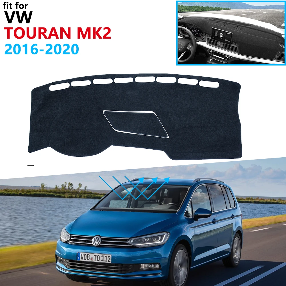 Защитная накладка на приборную панель для Volkswagen VW Touran MK2 2016 2017 2018 2019 2020