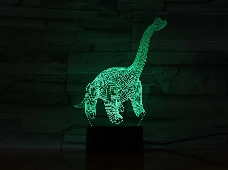 3d лампа украшение для подростков в стиле Парк Юрского периода с длинной шеей