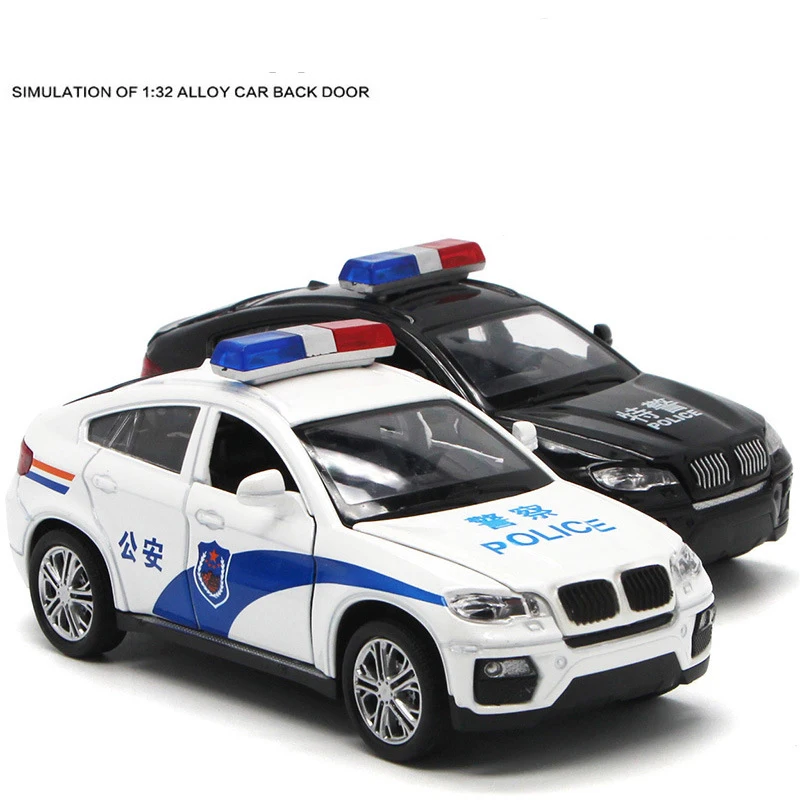 1/32 Высокая моделирования BMW X6 Литье металла автомобиль сплав игрушка полицейский
