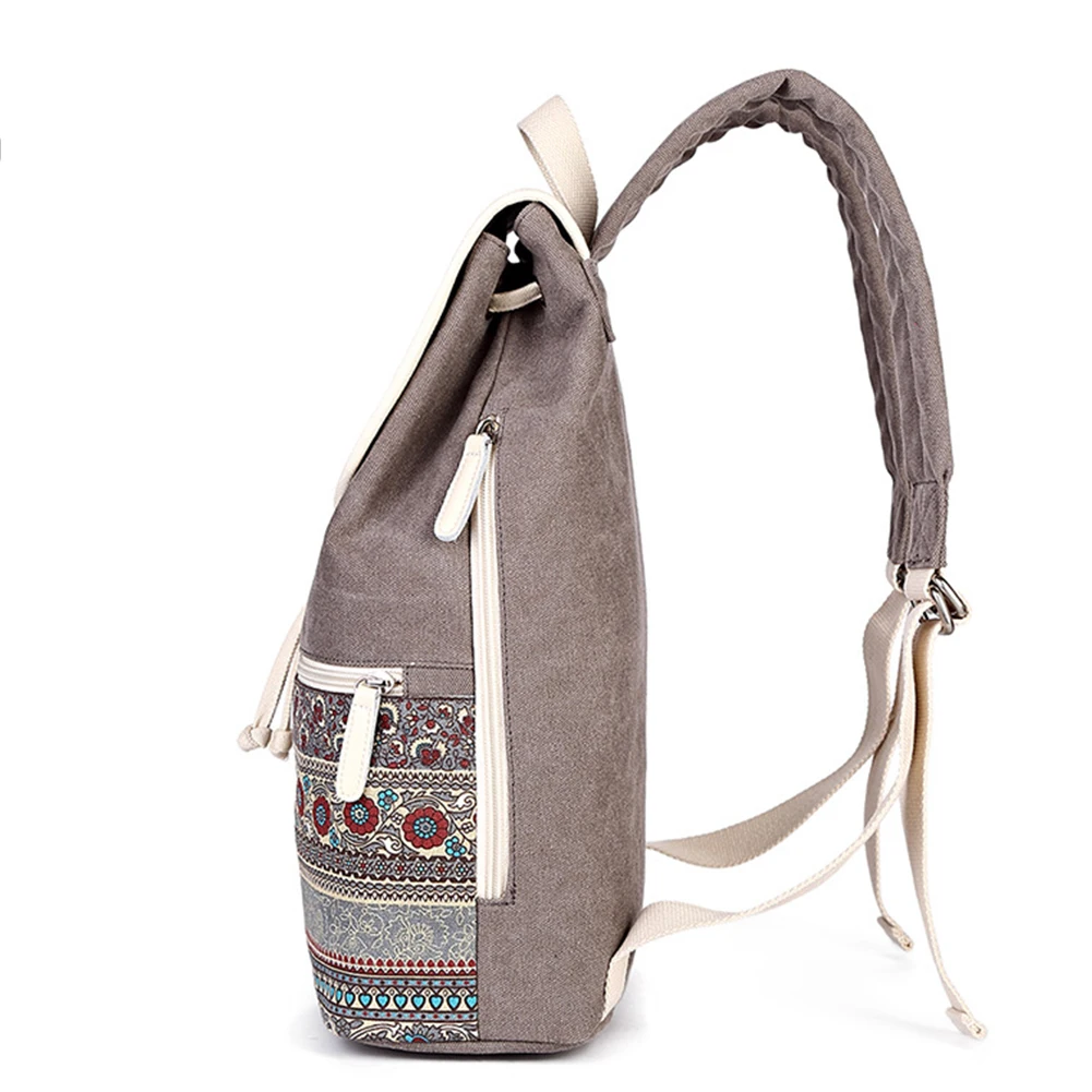 

Women Fashion Retro Bookbag Girls School Bags Casual Laptop Backpack Daily Shoulder Bag Canvas Backpack Stylish Floral Printed