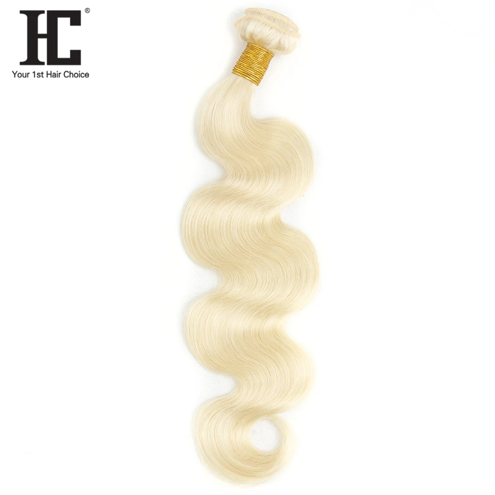 HC Hair 613 блонд пряди с фронтальной перуанской человеческой шерстью волнистые 3 13x4