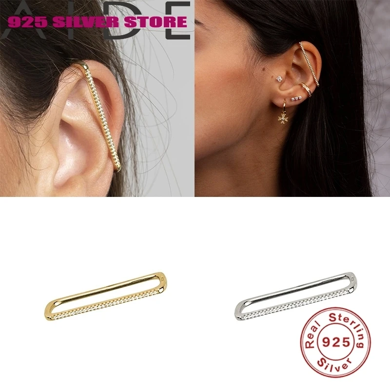 

Aide Ear Wrap Crawler Hook Earrings Sash Ear Needles Around The Auricle Clip Jewelry Women Bohemian Wedding Piercing Earrings