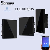 sonoff tx t3 euukus smart wall touch switch 123 gang 433mhz rf wifivoice remote control smart switch work for alexagoogle