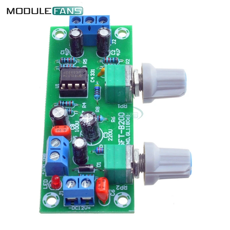 DC 12 V-24 V с низким уровнем фильтром нижних частот NE5532 сабвуфер процесс предусилитель плата электросхема Интегральные схемы