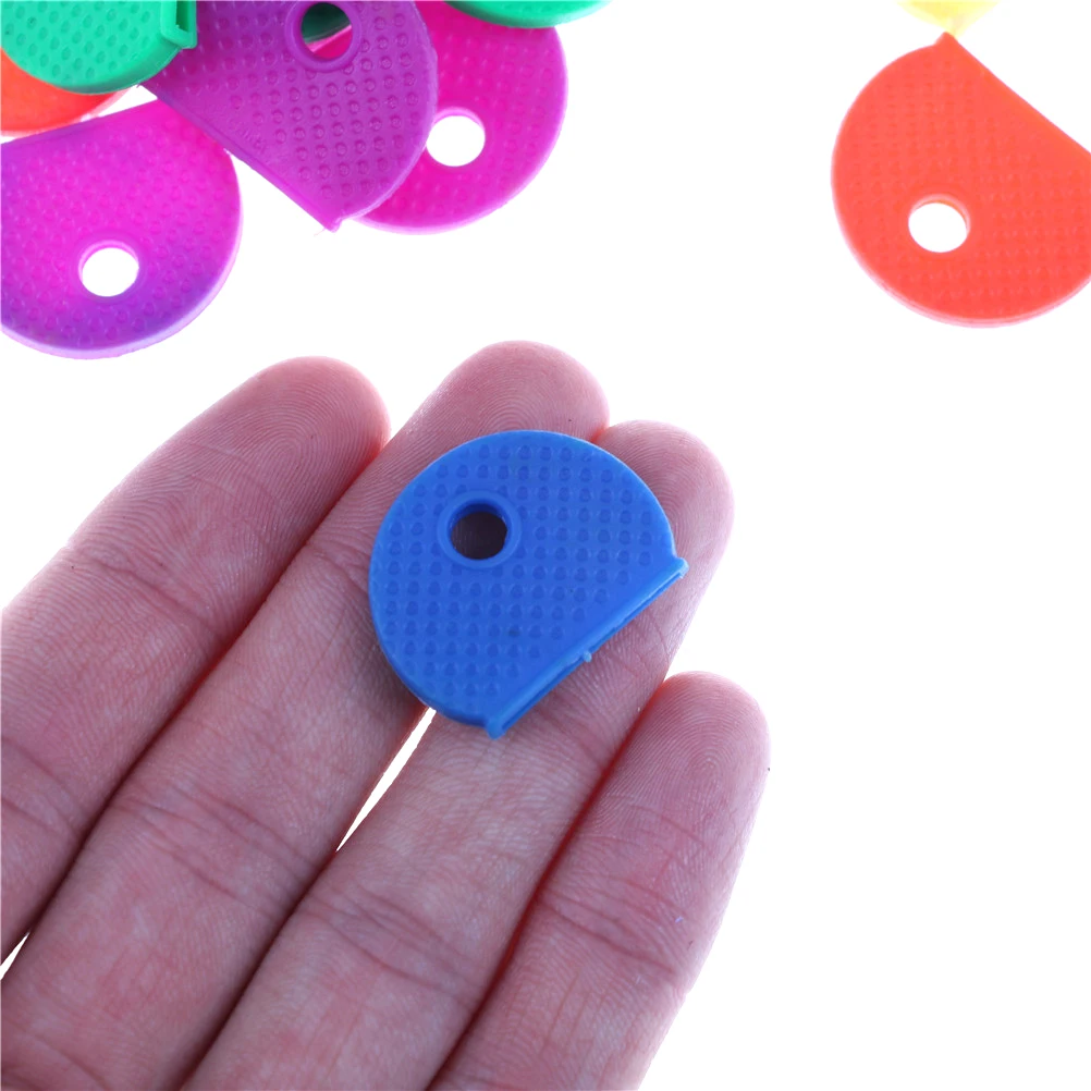 

10/20pcs/LOT Random Fashion Hollow Multi Color Rubber Soft Key Locks Keys Cap Key Covers Topper Keyring