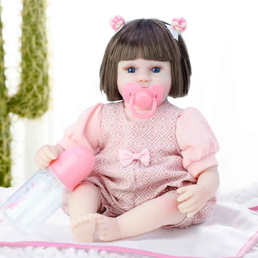 Гиперреалистичный Пупс 42 см мягкие силиконовые для маленьких детей куклы