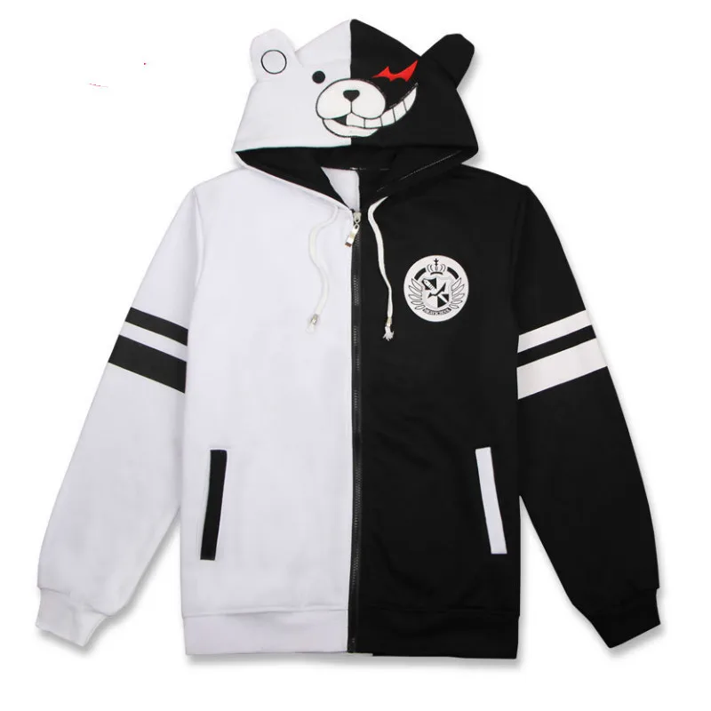 Merry Pretty Danganronpa Косплей Монокума костюм унисекс толстовка с капюшоном Женский