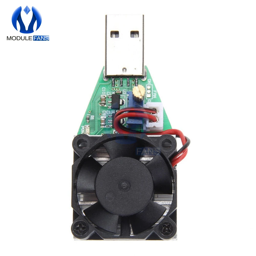 Электронный испытательный нагрузочный резистор USB интерфейс Батарея разрядка Емкость тест er вентилятор регулируемый ток модуль Плата 15 Вт DC 3 в