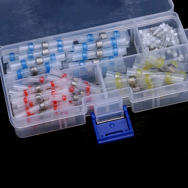 Горячая 100 шт 26 10AWG Ассорти припой втулка термоусадочная Стыковая проволока +