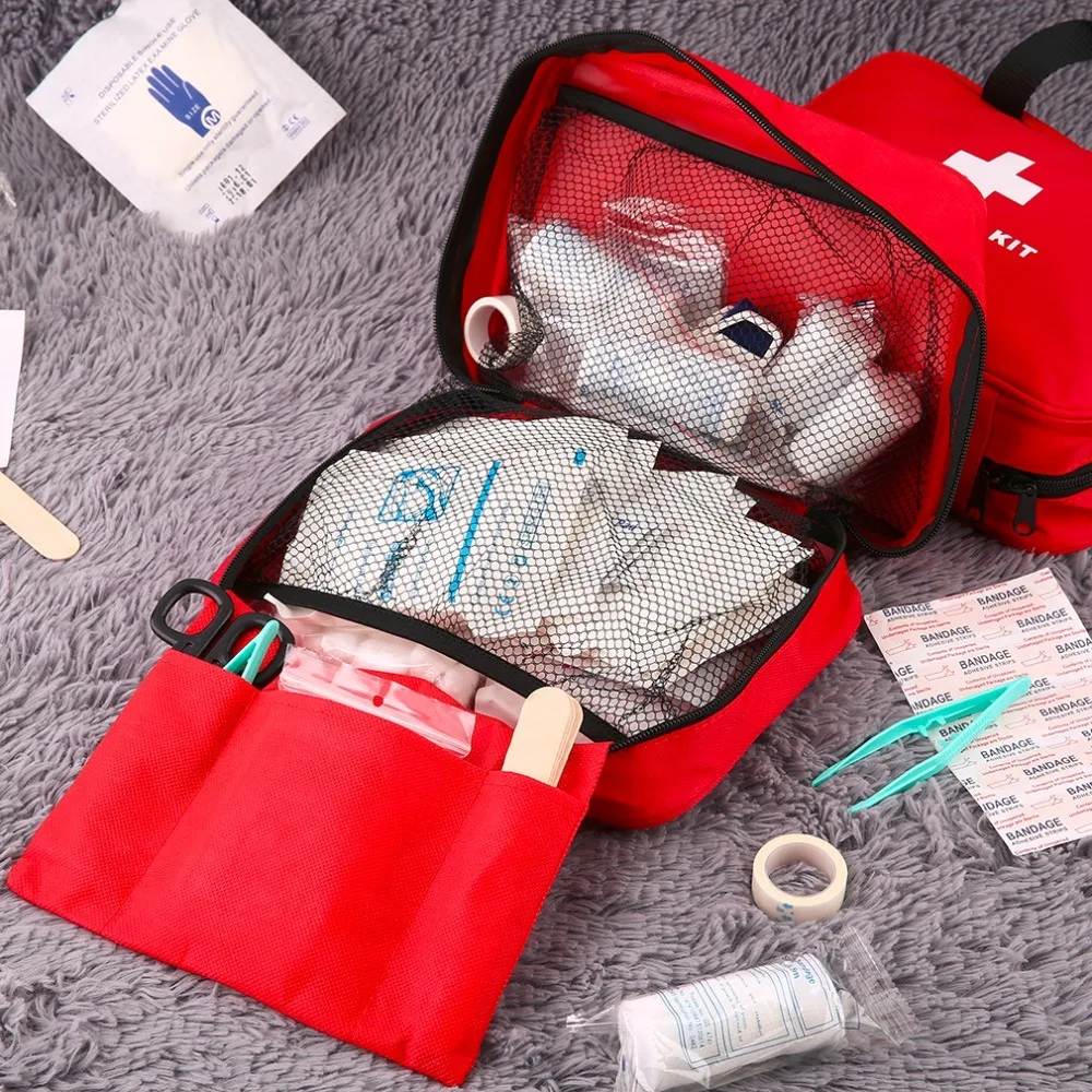 

Promotion First Aid Kit Big Car First Aid kit Large outdoor Emergency kit bag Travel camping survival medical kits