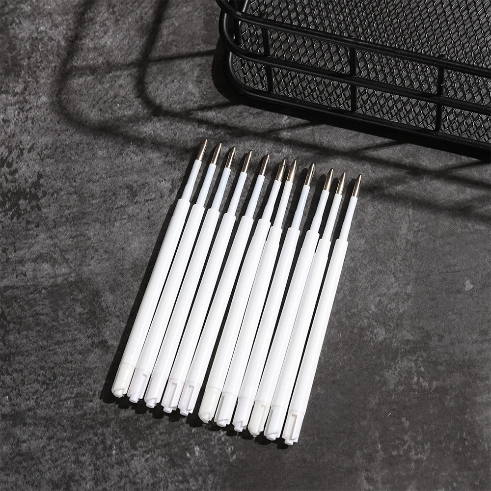 10 шт./лот шариковая ручка для заправки гладкая сменная подписи пластиковая