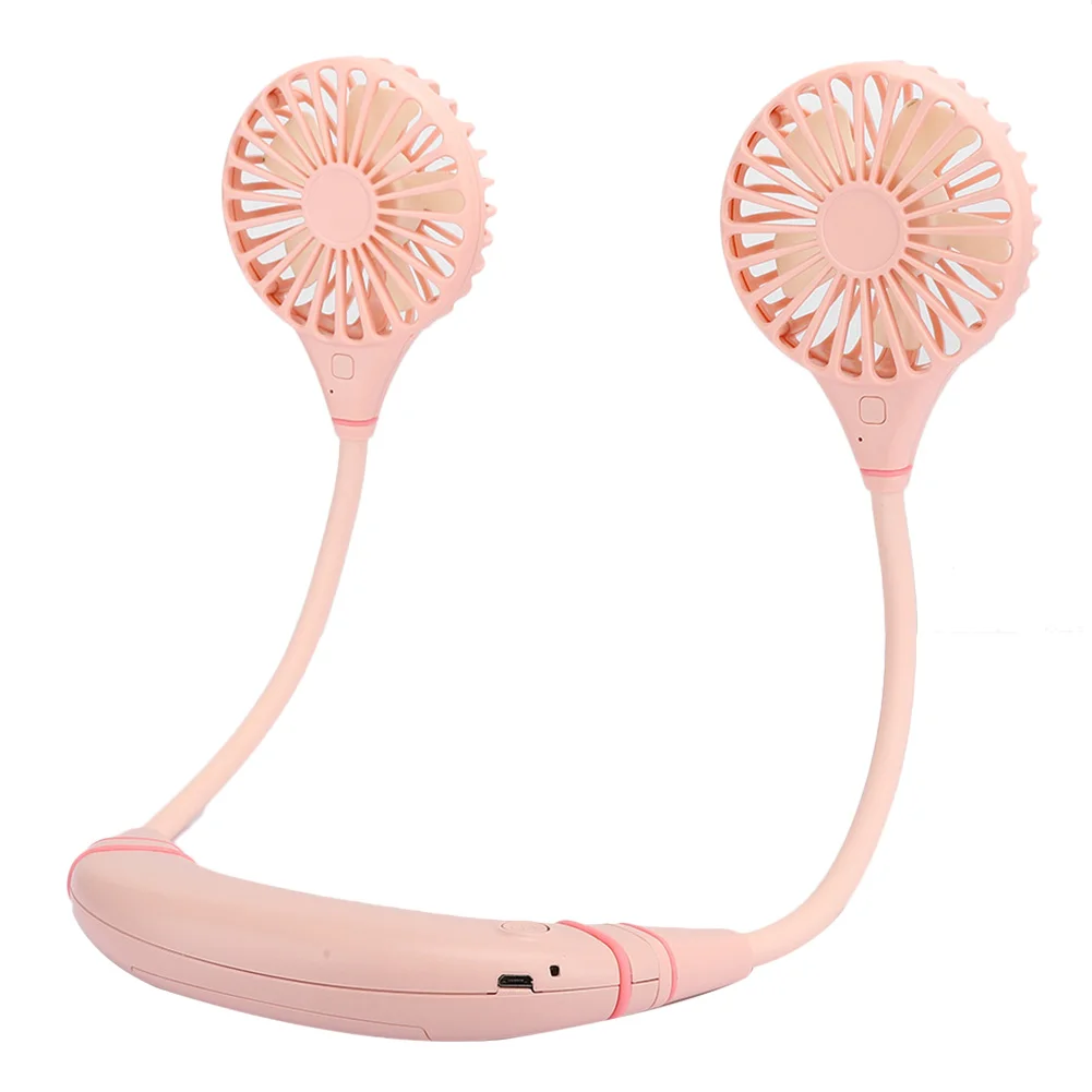Портативный переносной шейный подвесной вентилятор USB Перезаряжаемый мини