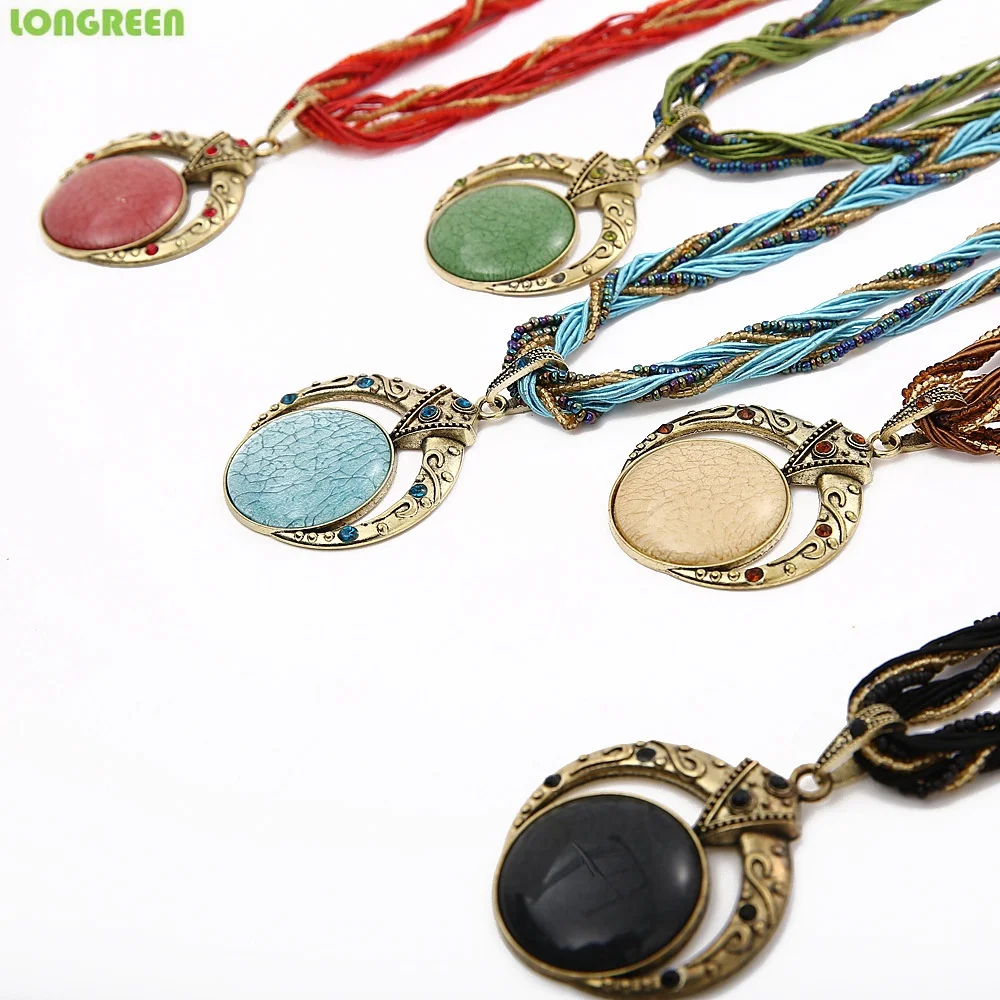 Женская этническая длинная цепь-аксессуар в богемном стиле украшение для