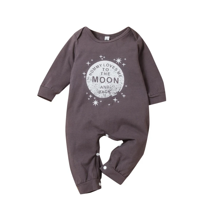 

Autumn Casual Baby Boy Letters Print Cute Long Sleeve Romper