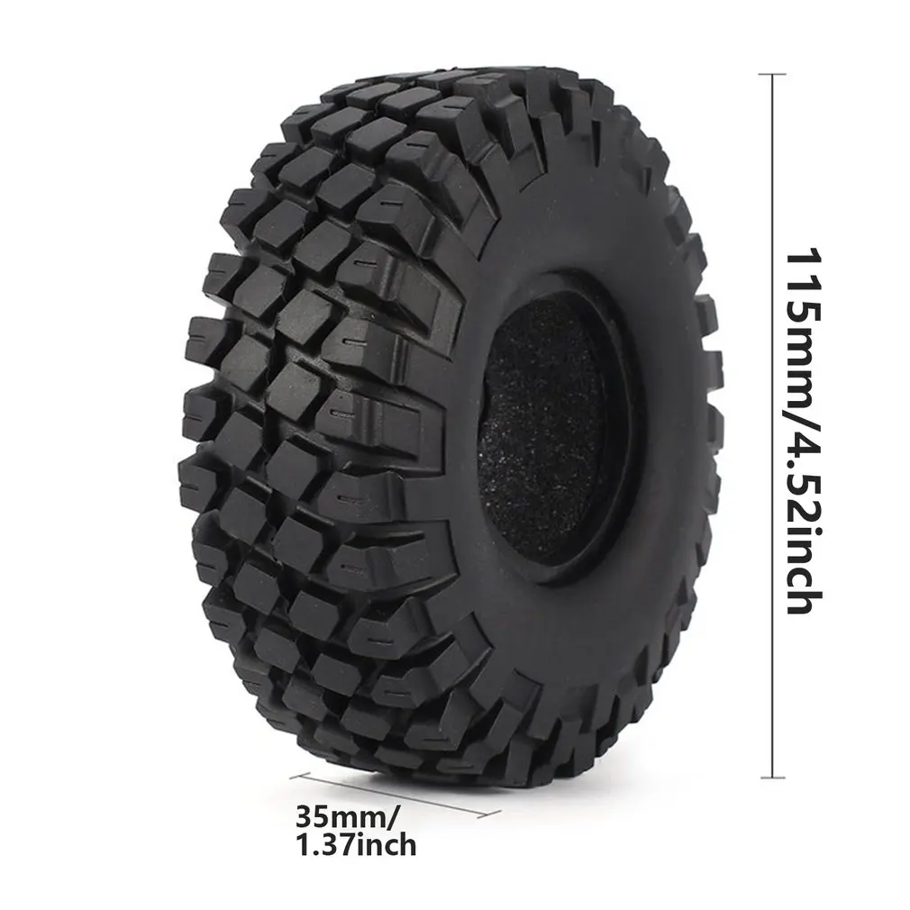 

4Pcs 1.9inch Rubber Tires Tyre Sponge Liner For RC Crawler Climbing Off-road Buggy Car Vehicle Model Truck CC01 D90