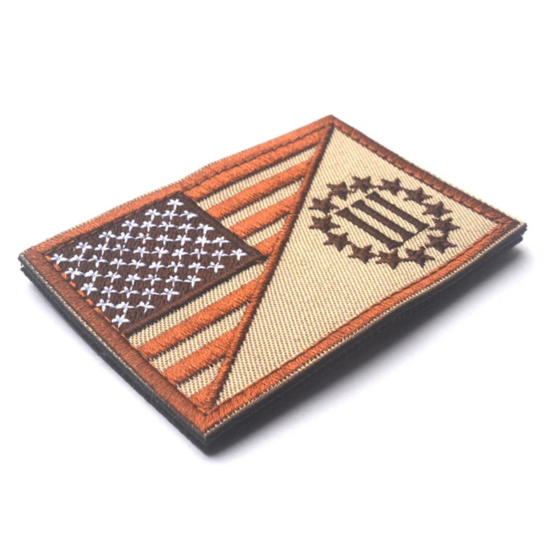 Тройной центр США американский флаг армия пустыня крючок нашивка значок | Дом и