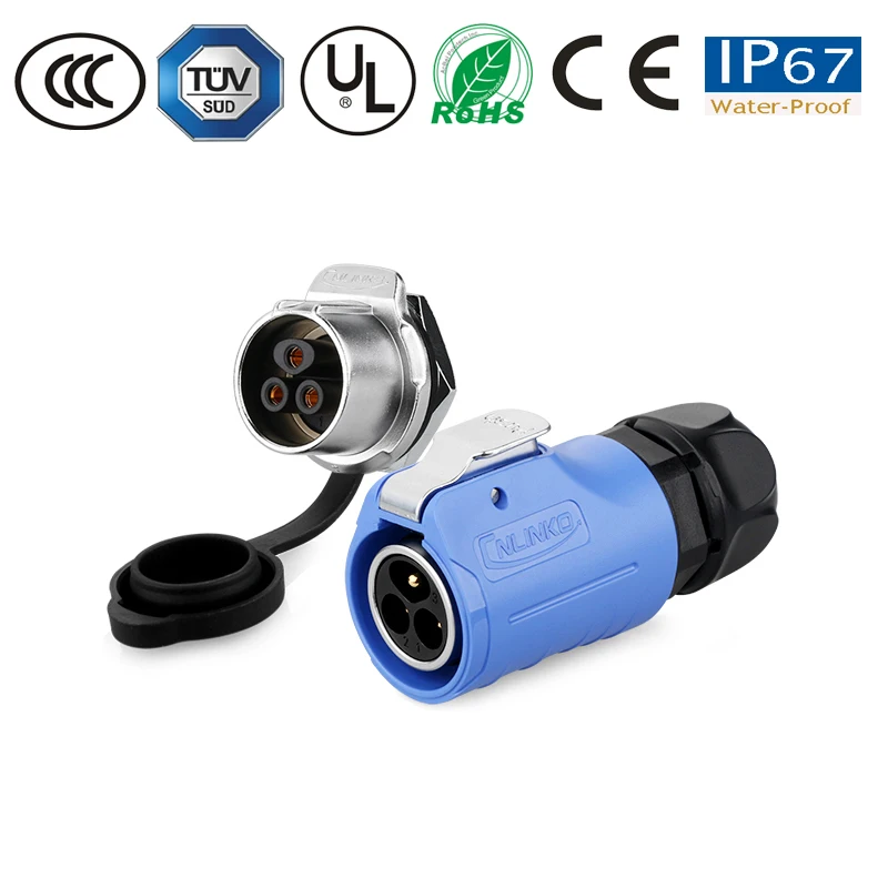 IP67 3 контактный водонепроницаемый разъем M20 2/4/5/7/9/12 кабеля питания ТВ