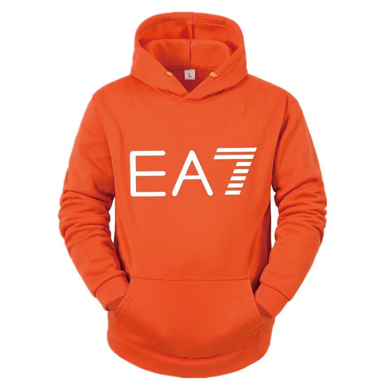 

New Brand EA7 Spring And Autumn Men's Casual Street Style High Quality Elements Alphabet Printed Long Sleeve Fashion Men'sHoodie