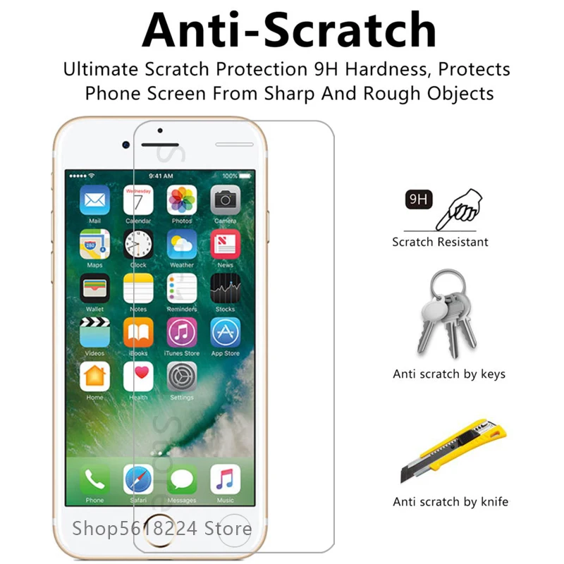 Чехол для iphone 7 чехол из закаленного стекла Защитная сумка экрана оригинальный