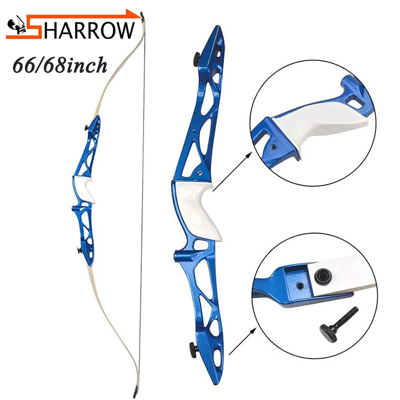 

1set 66/68inch Right Hand Bow 12-40lbs Recurve Bow Alloy Riser Takedown Bows for Hunting Shooting Training Archery Competition