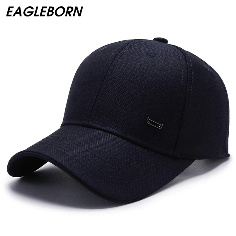 EAGLEBORN-gorra de béisbol para hombre, sombrero de papá para mediana edad, gorra de béisbol sólida de alta calidad, gorra para el sol, abuelo