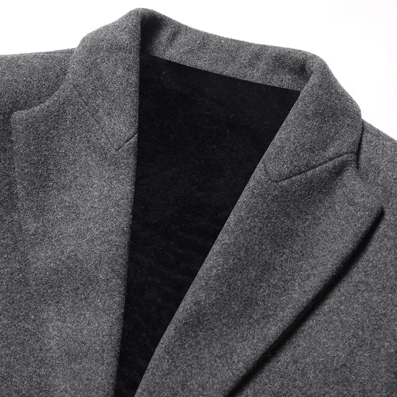 

2020 New Long Casual Coat Winter Men High Quality Thick Trench Coat For Men