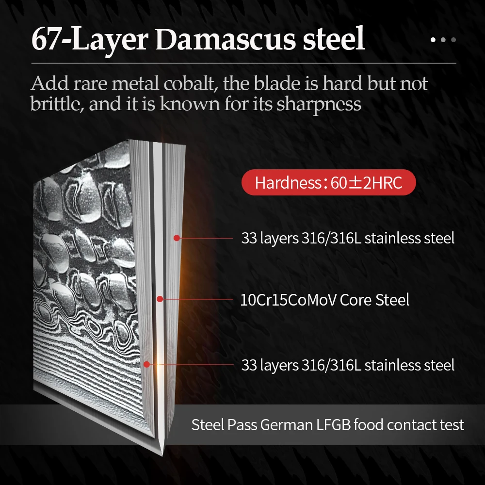Новинка 2020 набор кухонных ножей из дамасской стали нож ручной работы инструменты