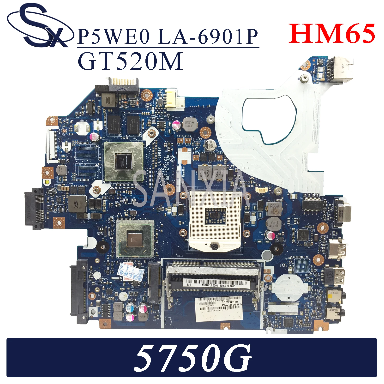 Материнская плата KEFU P5WE0 LA-6901P для ноутбука Acer 5750G 5755G 5750 оригинальная материнская