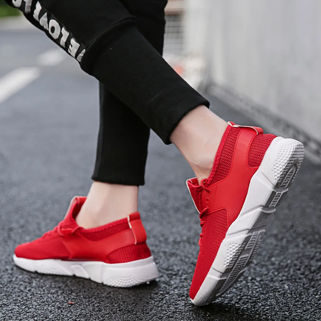 

2019 New Men Casual Shoes Mesh Men Shoes Solid Color Comfortable Breathable Walking Sneakers Tenis Feminino Zapatos