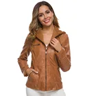 Куртка женская из искусственной кожи, с отложным воротником, Осень-зима, размеры 7XL, размера плюс