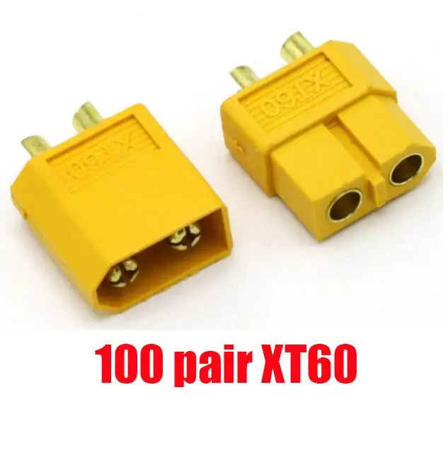 100 пар, высокое качество, XT60 XT-60 XT 60 XT30 XT90, штепсельная вилка, штепсельная Вилка для RC Lipo батареи,, Прямая поставка - Цвет: 100 pair XT60
