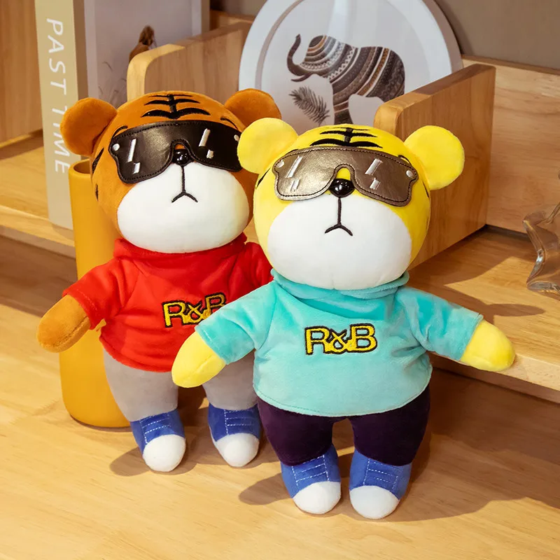 

Новинка, креативная крутая игрушка-Тигр, 29 см, милая плюшевая кукла-Тигр маленького размера, мягкая игрушка, подарок для детей на день рожден...