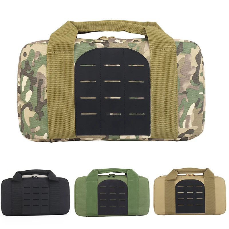 

Tactical Molle 35cm/3.8'' Pistol Bag Gun Case Pack Portable Handgun Carrier Holster with Magazine Pouches Airsoft Hunting Pack