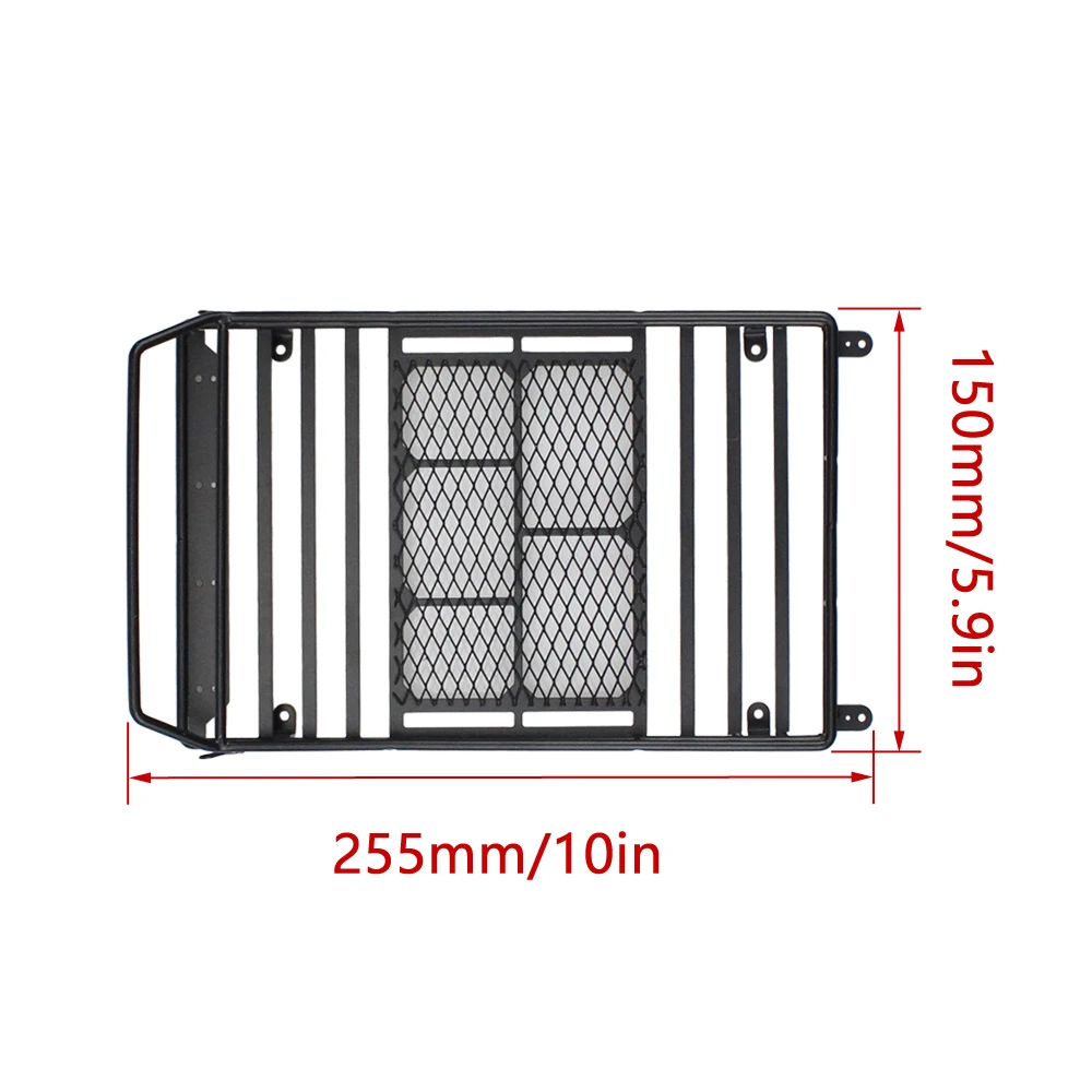 Металлический багажник на крышу с 36 светодиодными прожекторами для 1/10 Rc Car Traxxas Trx4