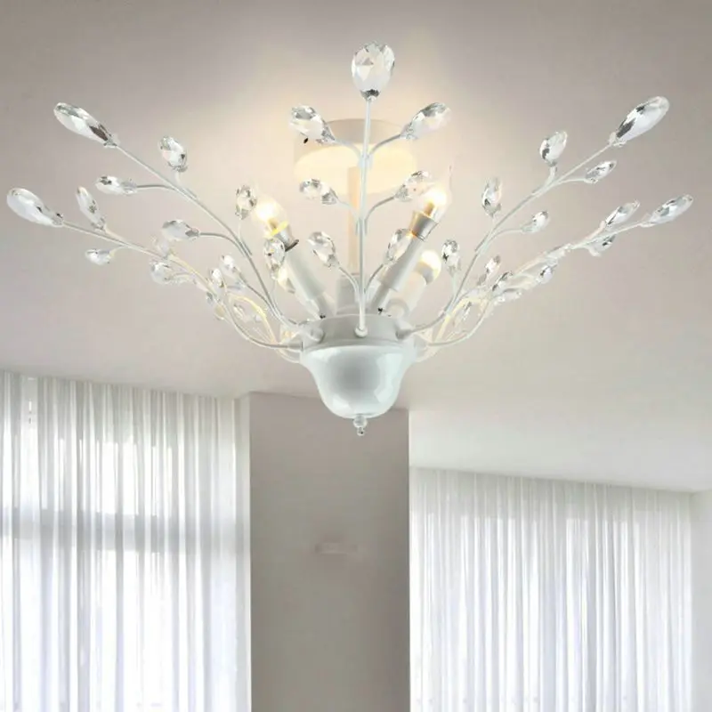 

Modern Contracted Iron Art Crystal Absorbs Dome Light Bedroom Dining-Room Corridor Individual Character Originality Lamp E14