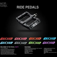 mtb pedal nylon composite flat pedals ultralight axle downhill design bearings du system mountain bike anti slip flat pedal