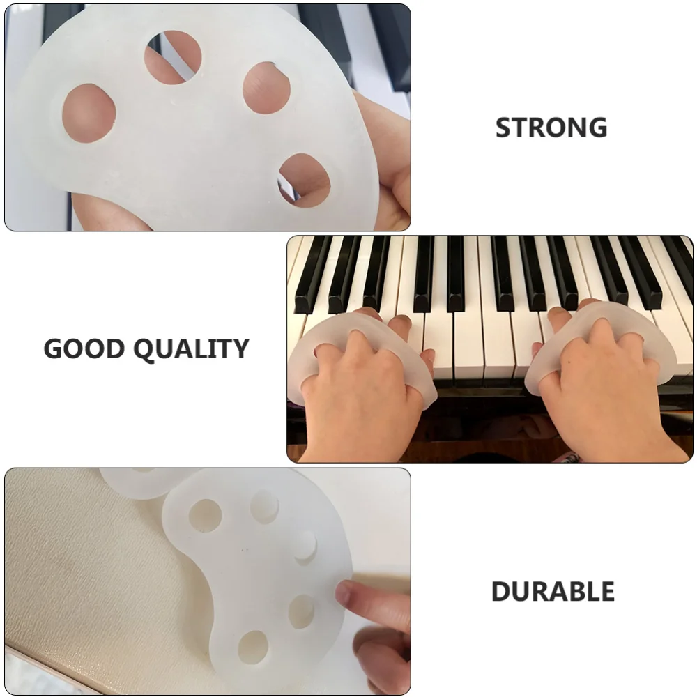 

2Pcs Piano Finger Exercisers Finger Training Tools (Transparent Color)