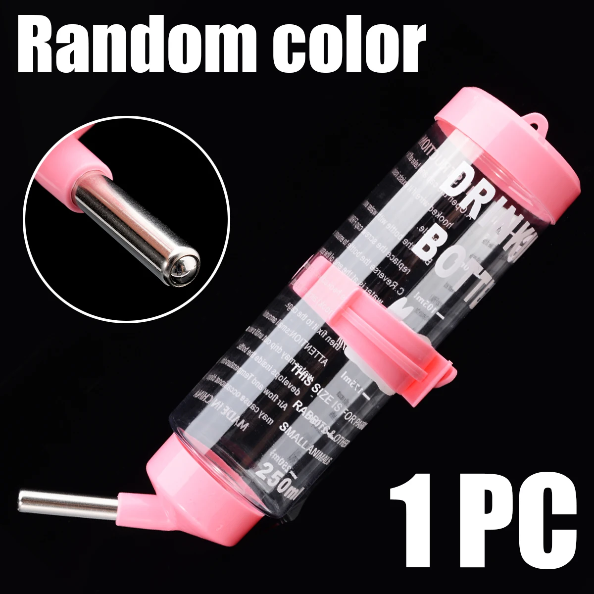 1 шт. Pet Rabbit автоматическая подача воды 250 мл Кролик Хомяк питьевой висит бутылка