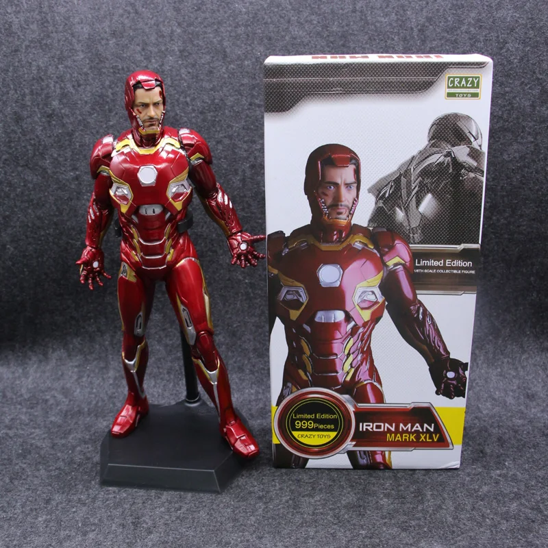 Сумасшедшие игрушки Marvel Железный человек 3 Mark XLV MK45 1:6 Мстители ПВХ Коллекционная