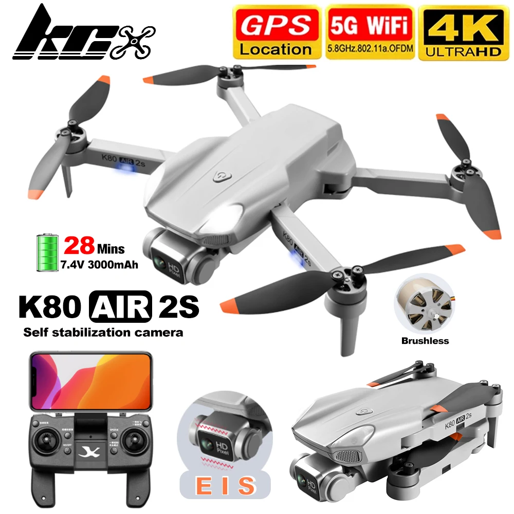 

Квадрокоптер KCX K80AIR с камерой 4K, gps, WiFi, FPV