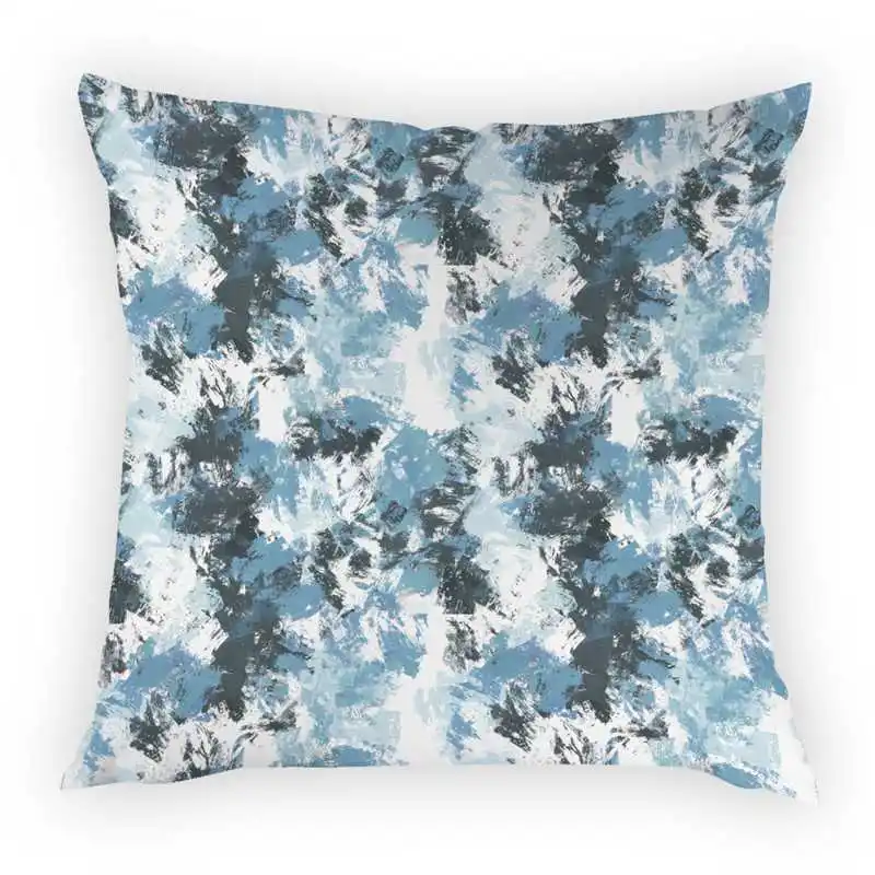 Декоративная подушка с птичьим узором 45x45 см красно-венценовый журавль павлин