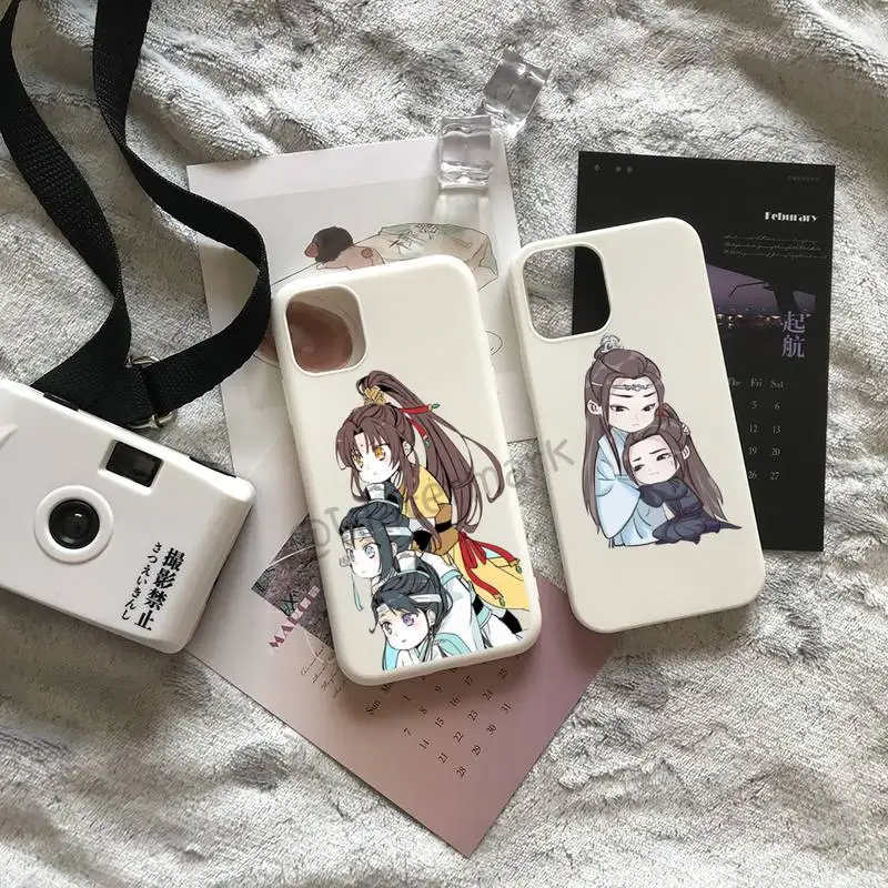 

Mo Dao Zu Shi Anime Cute Phone Case For IPhone 12 11 Pro Max Xs Xr X 6 6s 7 8 Plus White Candy Colors Cover
