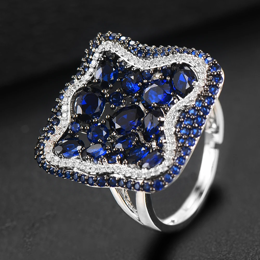 GODKI, Monaco, дизайнерское, роскошное, массивное, штабелируемое кольцо для женщин, свадебные с кубическим цирконом, Обручальные, дубайские, панковские, свадебные кольца на верхние пальцы